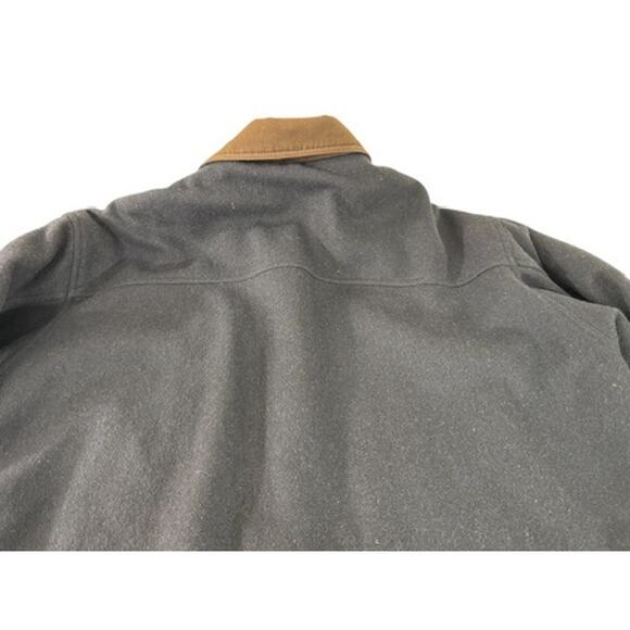 "ST.JOHN'S BAY" Vintage 80% Recycled Wool Zip Up Mens Coat Quilted Preppy Y2K - Picture 4 of 12